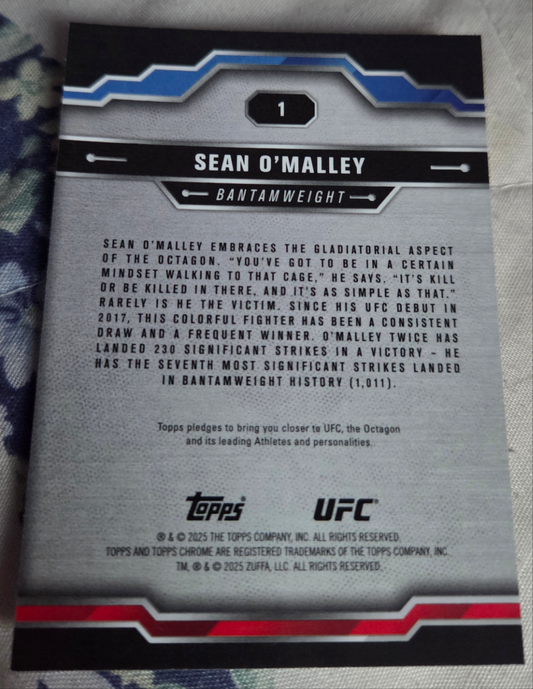 2025 Topps Chrome UFC - Sean O'Malley #1 Refractor
