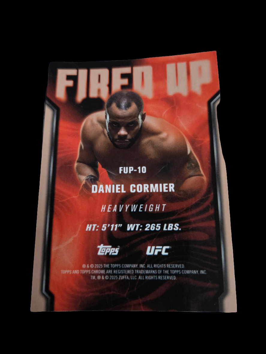 2025 Topps Chrome UFC - Fired Up Daniel Cormier #FUP-10 Green Refractor /99