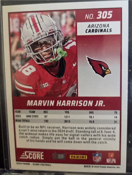 2024 Score - Rookies Marvin Harrison Jr. #305 (RC)