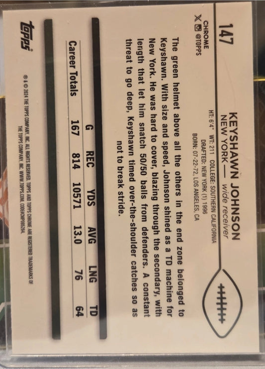 2024 Topps Chrome - Keyshawn Johnson #147 Pink Refractor