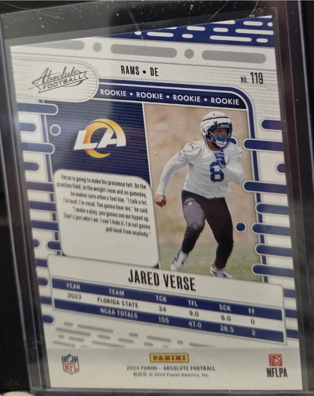 2024 Panini Absolute - Rookies Jared Verse #119 Spectrum /350 (RC)