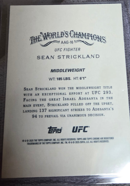 2025 Topps Chrome UFC Sean Strickland Allen & Ginter #AAG-16