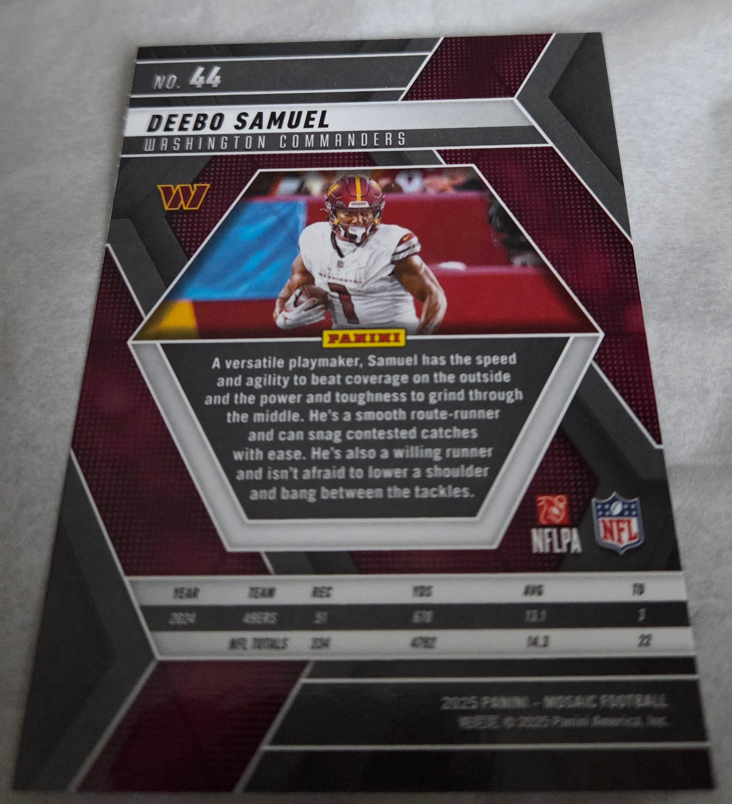 2025 Panini Mosaic Deebo Samuel #44