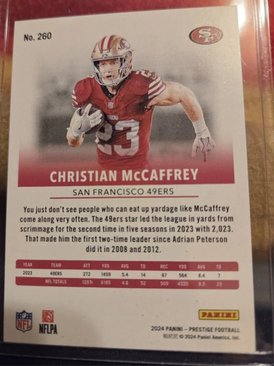 2024 Panini Prestige - Christian McCaffrey #260 Xtra Points Red /999