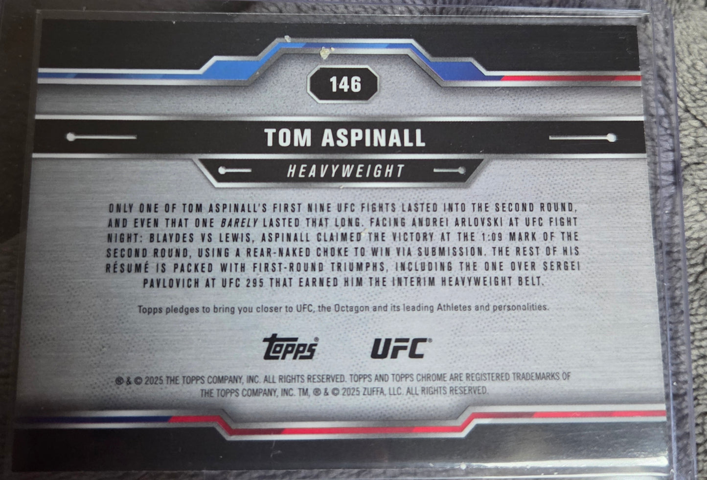 2025 Topps Chrome UFC - Tom Aspinall ReFractor #146 L52