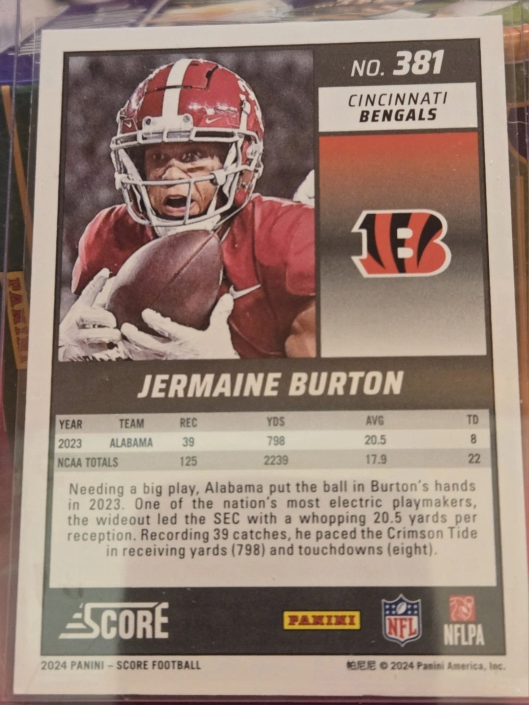 2024 Score - Rookies Jermaine Burton #381 Ellipse /299 (RC)