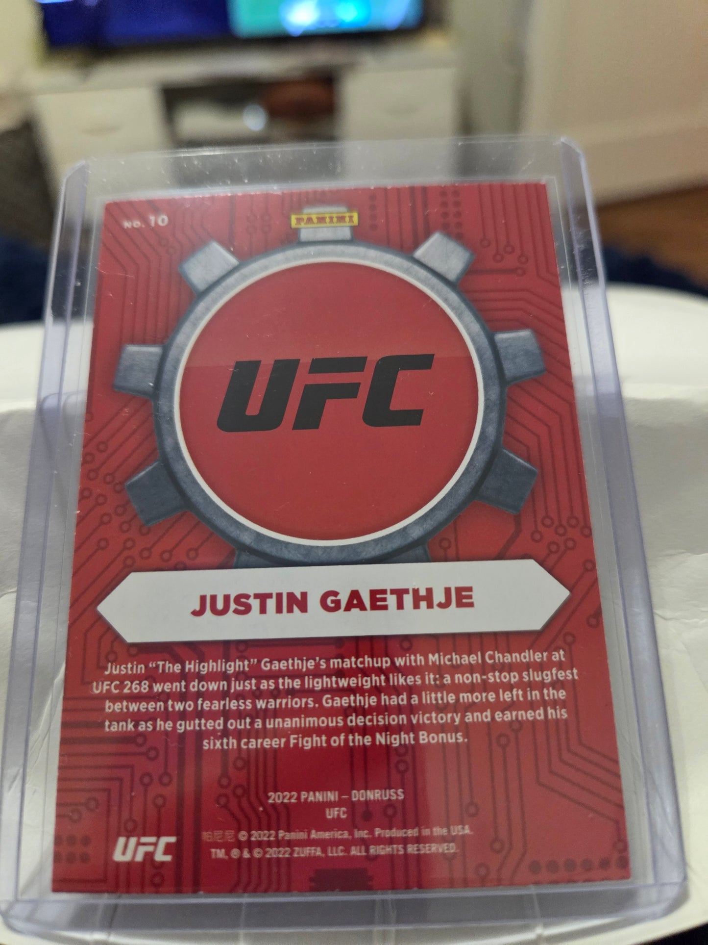 2022 Donruss UFC - Craftsmen Justin Gaethje #10