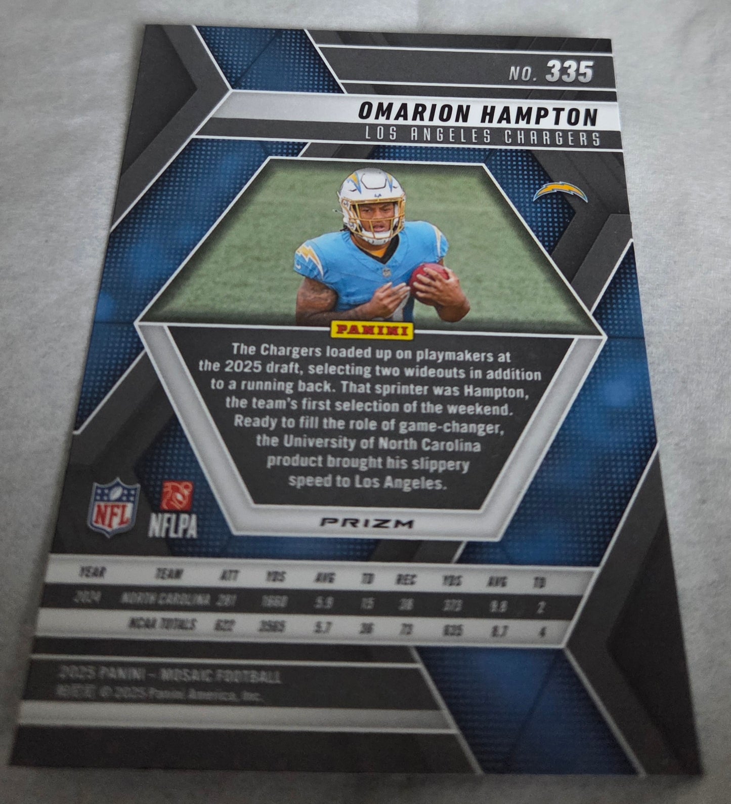 2025 Panini Mosaic - Omarion Hampton Green Prizm (RC)