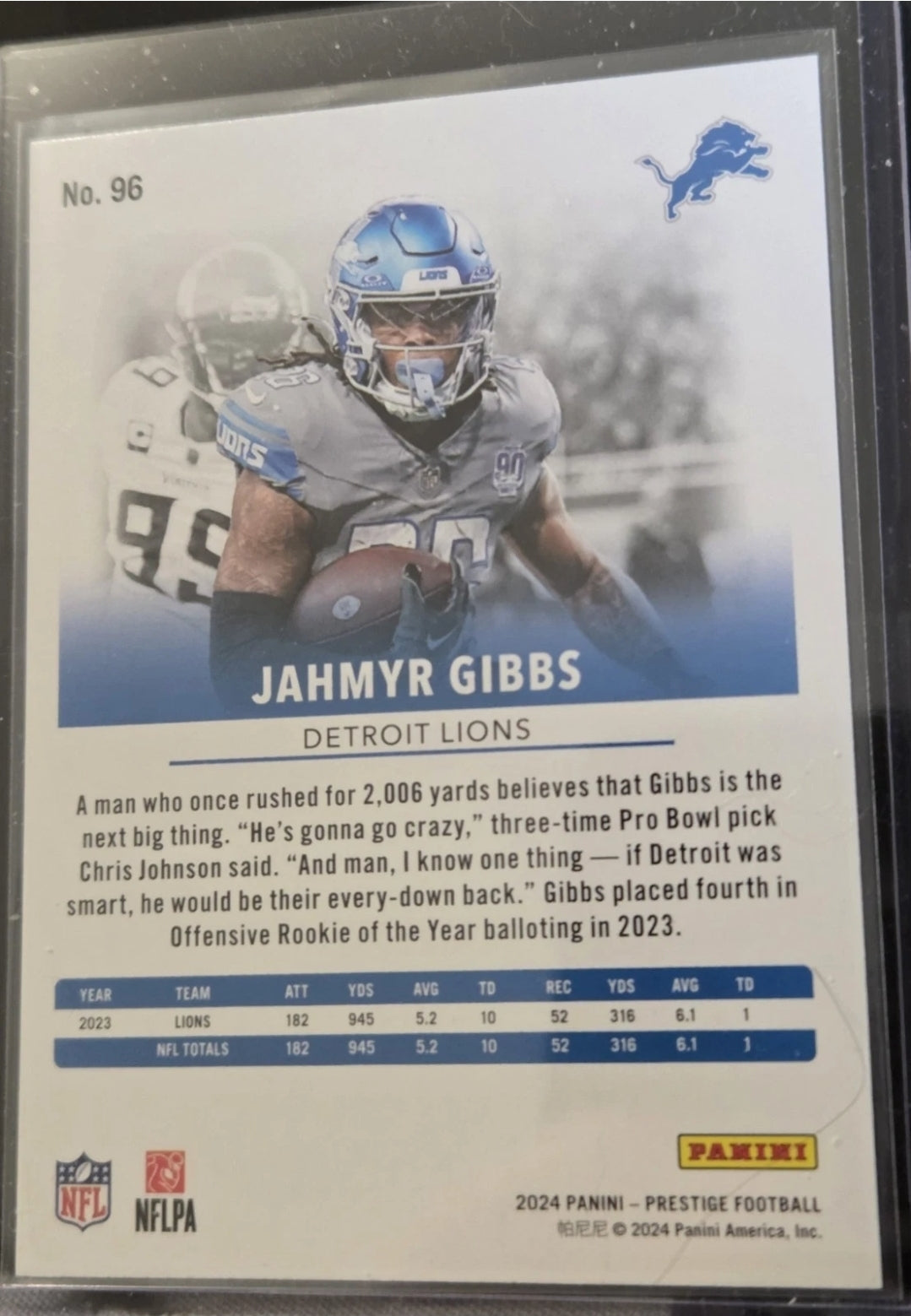 2024 Panini Prestige - Jahmyr Gibbs #96