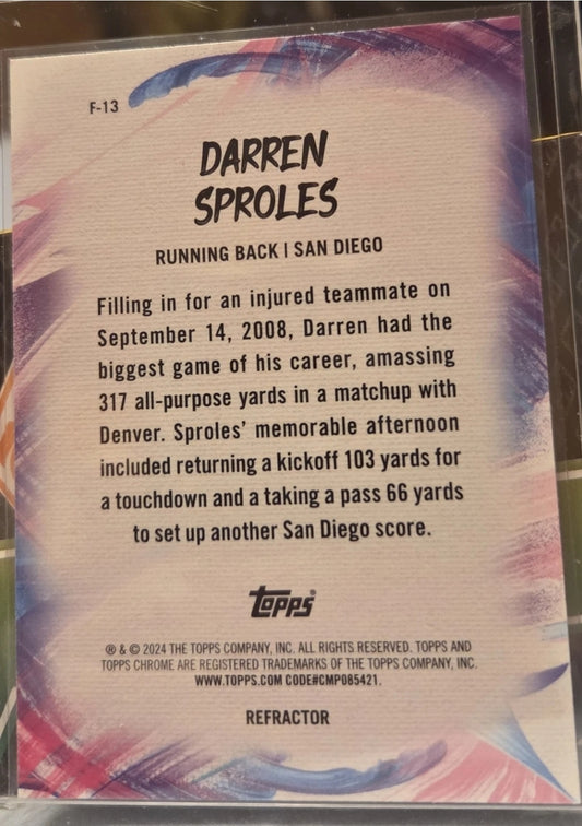 2024 Topps Chrome - Finesse Darren Sproles #F-13 Refractor