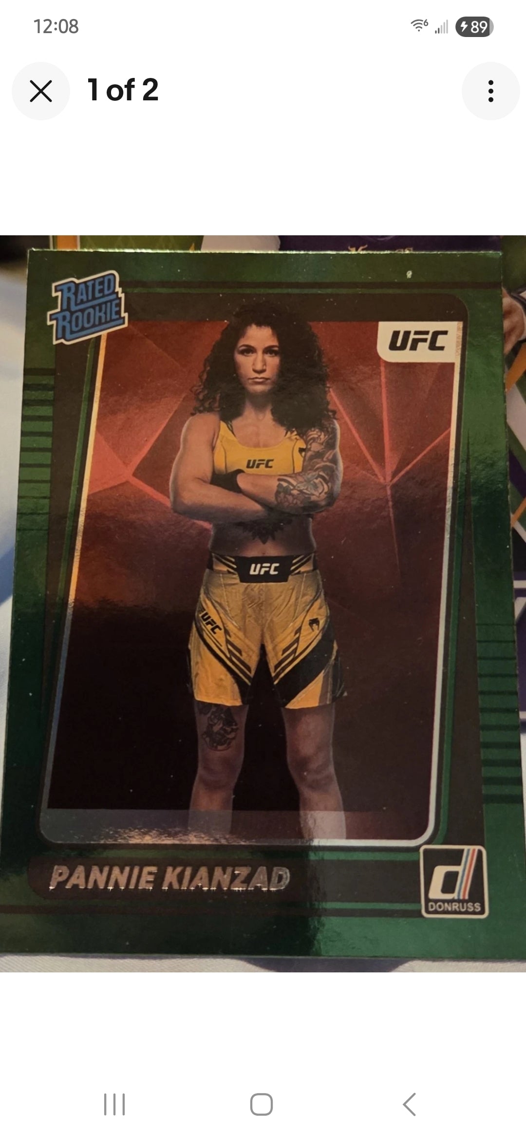 2022 Donruss Rated Rookie Green Holo #220 Pannie Kianzad UFC Card O4
