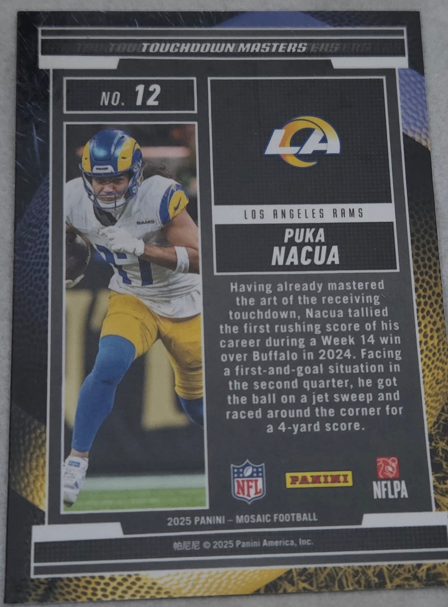 2025 Puka Nacua Touchdown Masters Panini Mosaic LA Rams #12