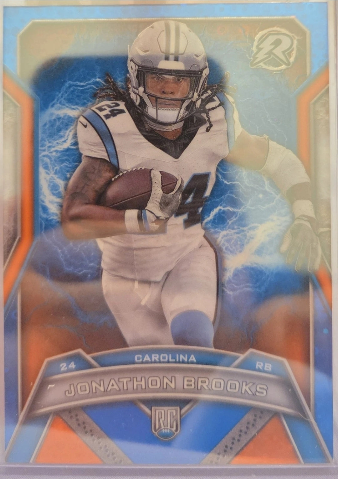 2024 Topps Resurgence Jonathon Brooks #113 Blue & Orange Spark Refractor (RC)