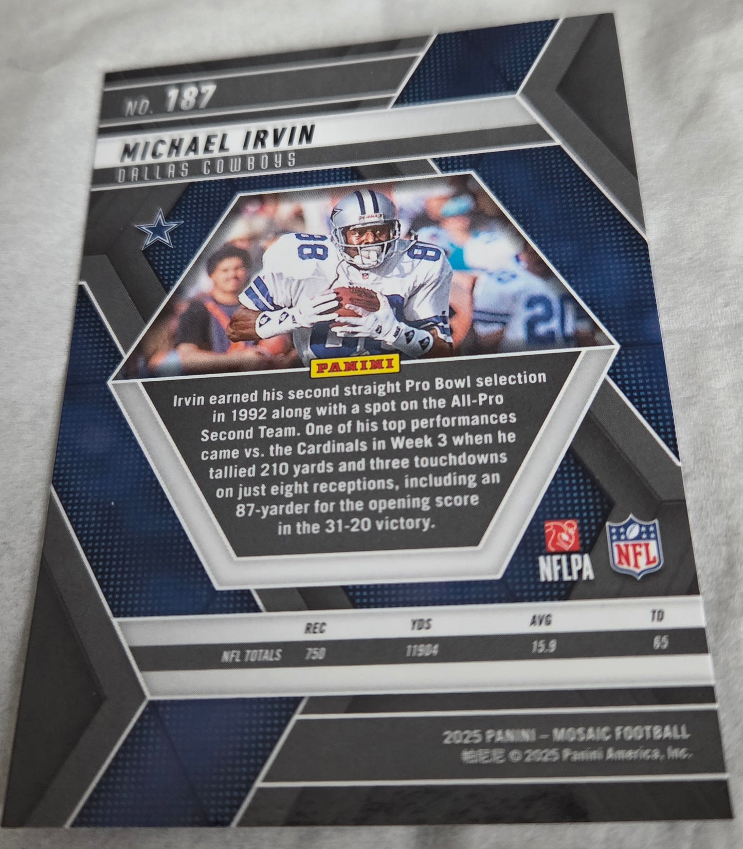 2025 Mosaic Base Michael Irvin #187