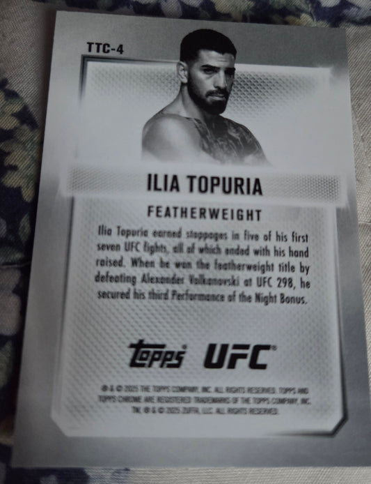 2025 Topps Chrome - Ilia Topuria #TTC-4 (Top Of The Class)