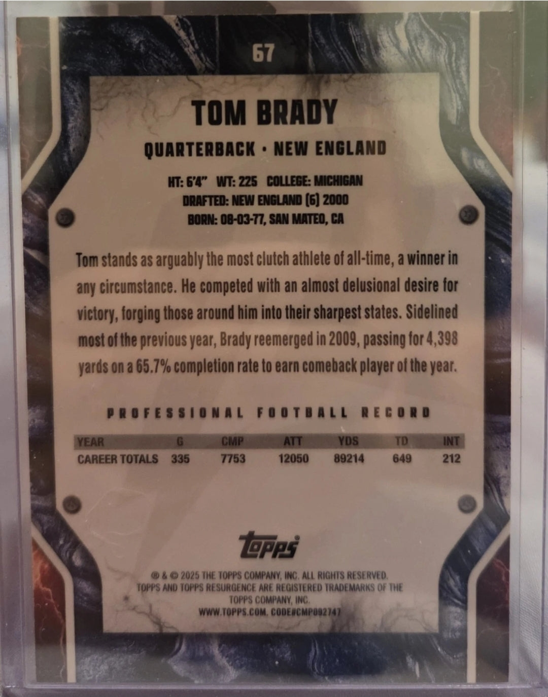 2024 Topps Resurgence - Tom Brady #67 Refractor