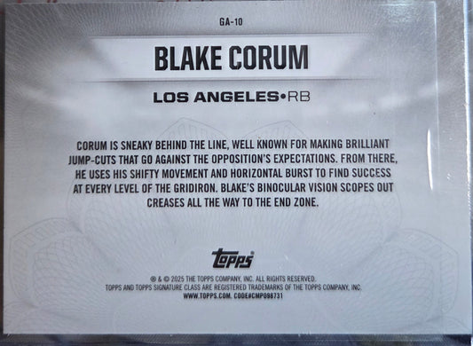 2025 Topps Signature Blake Corum (Gridiron Ambassadors - RC)