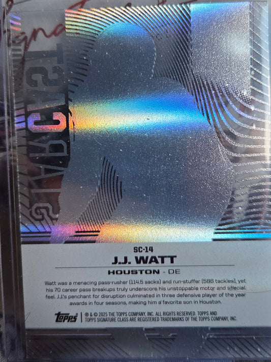 2025 Topps Signature JJ Watt (StarCast - Clear Card)