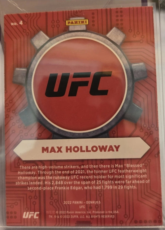 2022 Donruss UFC - Craftsmen Max Holloway #4 Green Flood