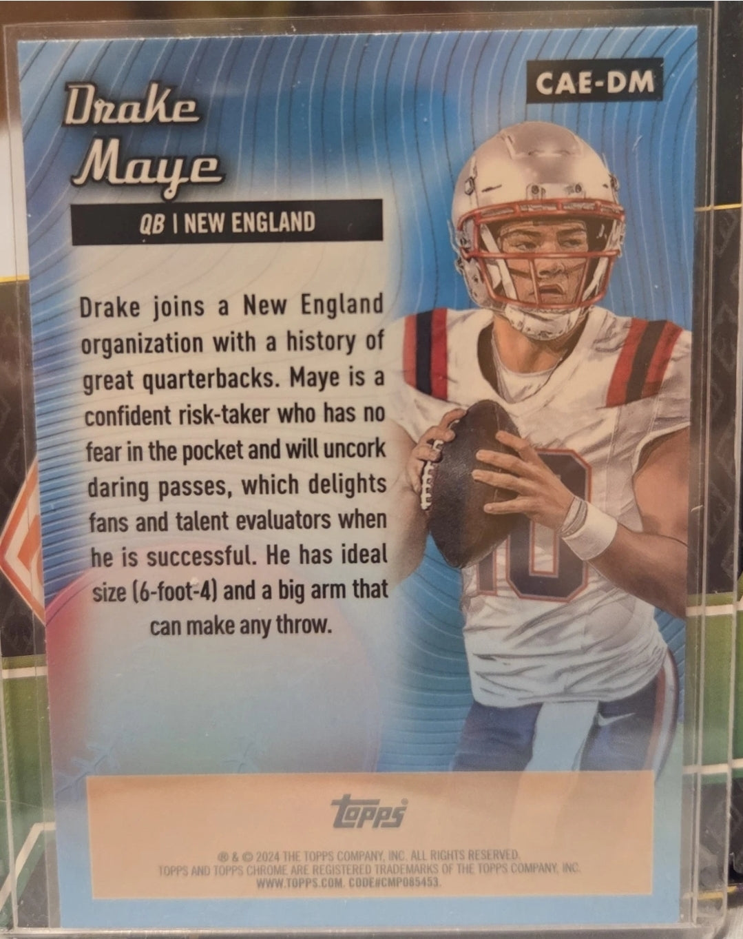 2024 Topps Chrome - All-Etch Drake Maye #CAE-DM Pink Refractor (RC)