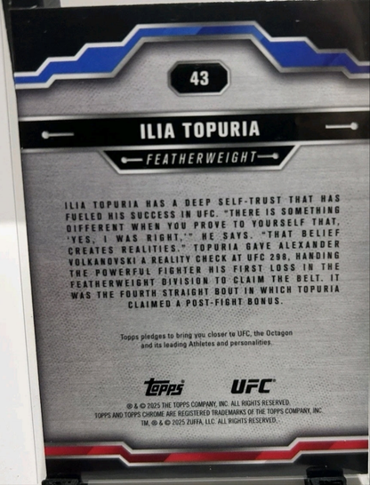 2025 UFC Topps Chrome - Ilia Topuria #43