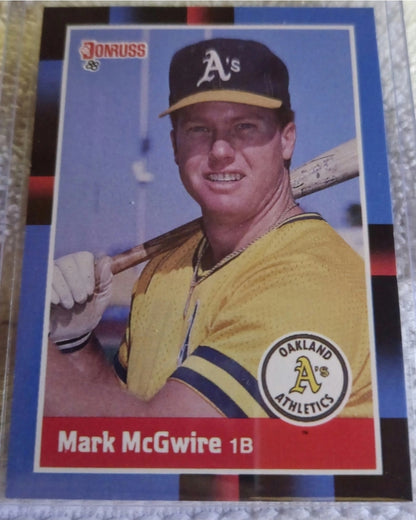 1988 Donruss - Mark McGwire #256 Last Line Begins with Olympic