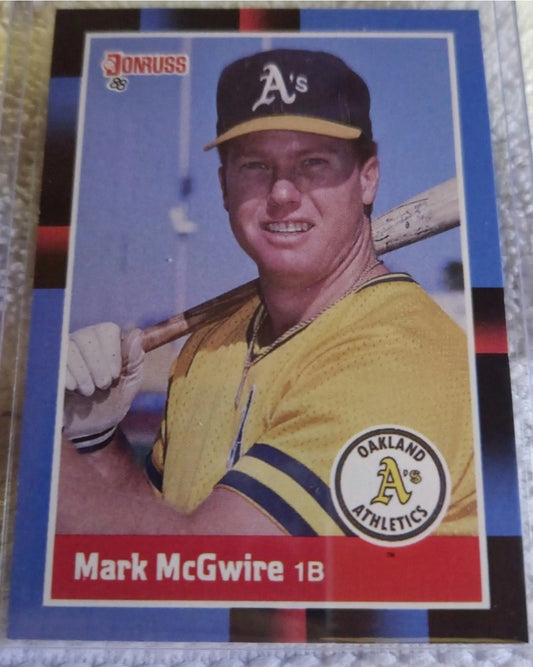 1988 Donruss - Mark McGwire #256 Last Line Begins with Olympic
