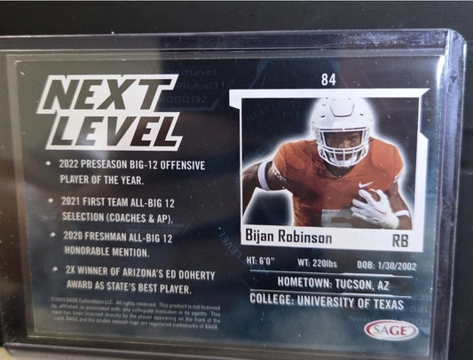 2023 SAGE Low Series - Next Level Bijan Robinson #84 Red (RC)