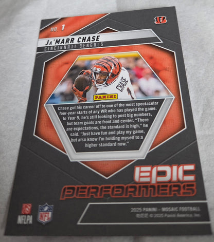 2025 Panini Mosaic Jamar Chase Epic Performers #1