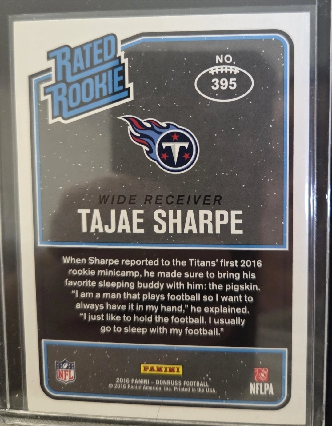 2016 Donruss - Rated Rookies Tajae Sharpe #395 (RC)