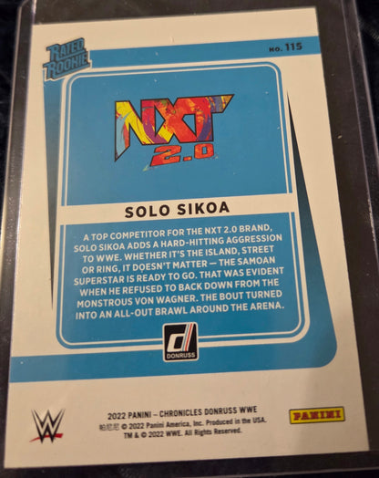 2022 WWE Panini Chronicles Donruss Solo Sikoa Rated Rookie RC #115