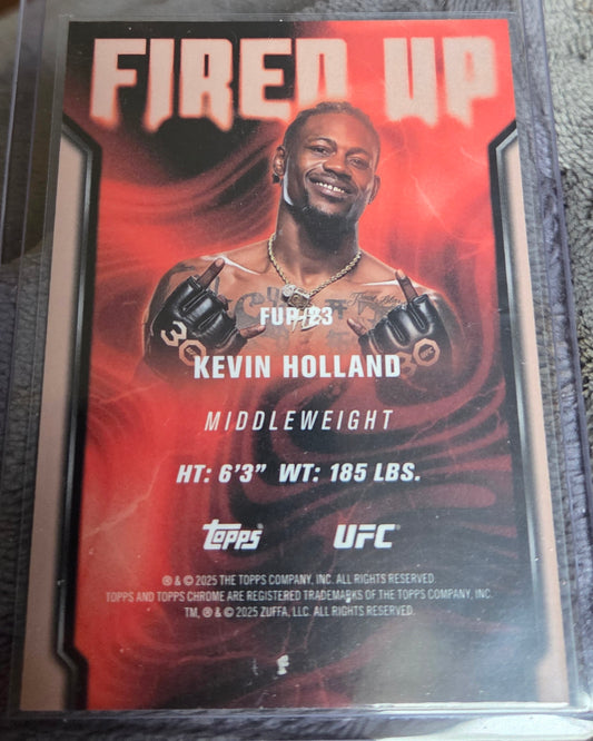 2025 Topps Chrome UFC Kevin Holland Fired Up #FUP-23