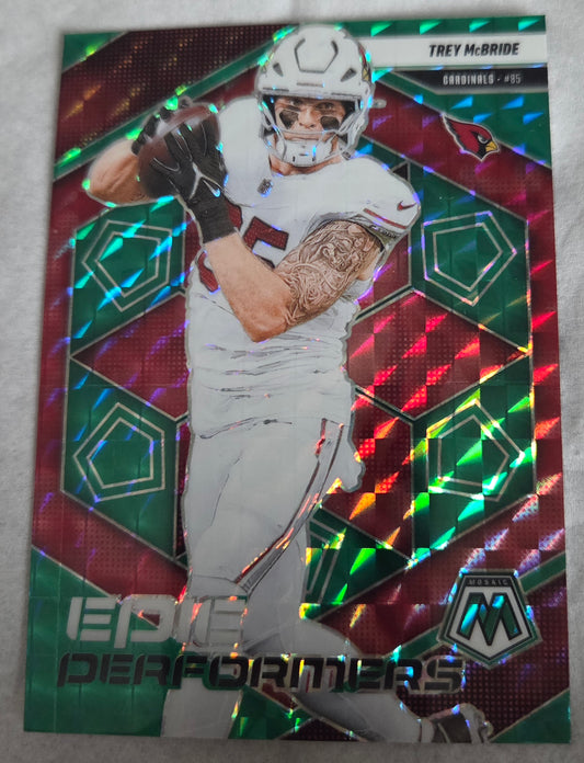 2025 Panini Mosaic Trey McBride Epic Performers Mosaic Green Prizm #10