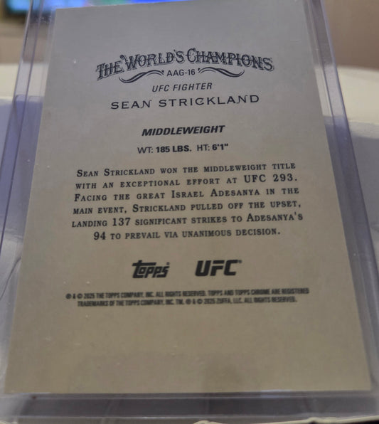 2025 Topps Chrome Sean Strickland (Allen & Ginter)