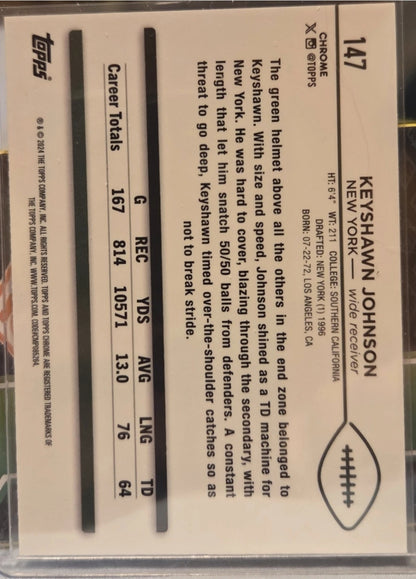 2024 Topps Chrome - Keyshawn Johnson #147 Pink Refractor