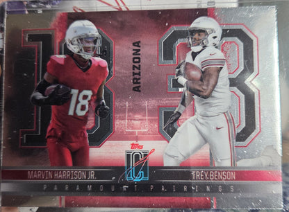 2025 Topps Paramount Pairings Trey Benson & Marvin Harrison Jr.