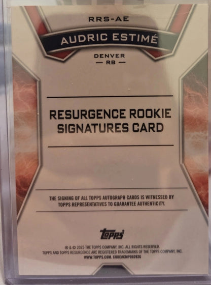 Audric Estime Rookie Autograph Refractor 2024 Topps Resurgence Football #RRS-AE