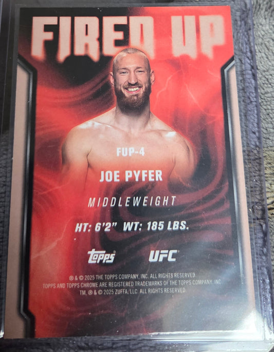 2025 Topps Chrome UFC Joe Pyfer Fired Up #FUP-4