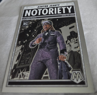 Ashton Jeanty Rookie 2025 Panini Mosaic Notoriety #18 Las Vegas Raiders