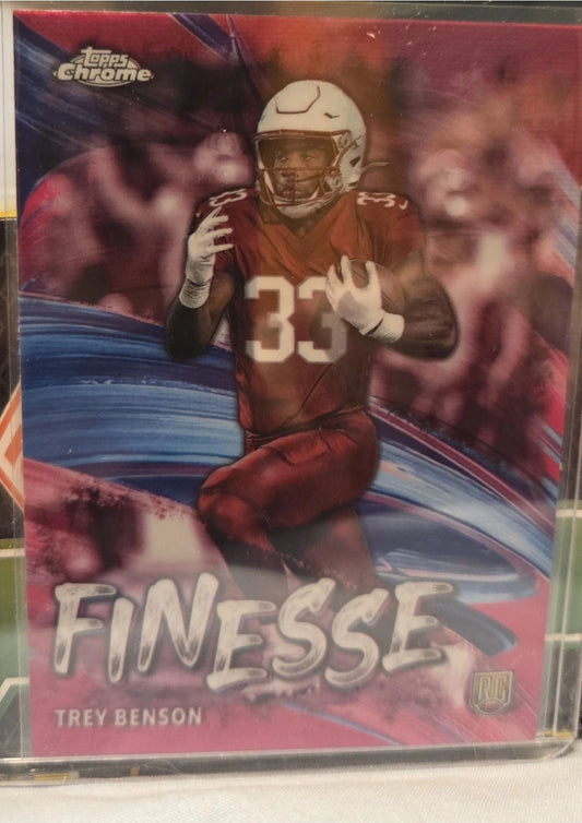 2024 Topps Chrome - Finesse Trey Benson #F-9 Pink Refractor (RC)