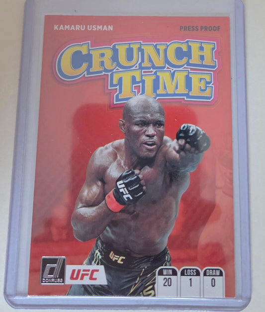 2022 Donruss UFC - Crunch Time Kamaru Usman #18 Press Proof
