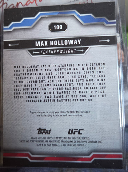 2025 Topps Chrome UFC Max Holloway (#100) (Sepia)