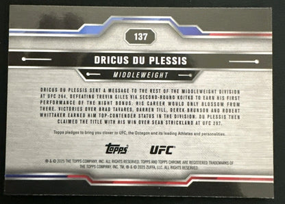 2025 Topps Chrome UFC Dricus Du Plessis (Prism)