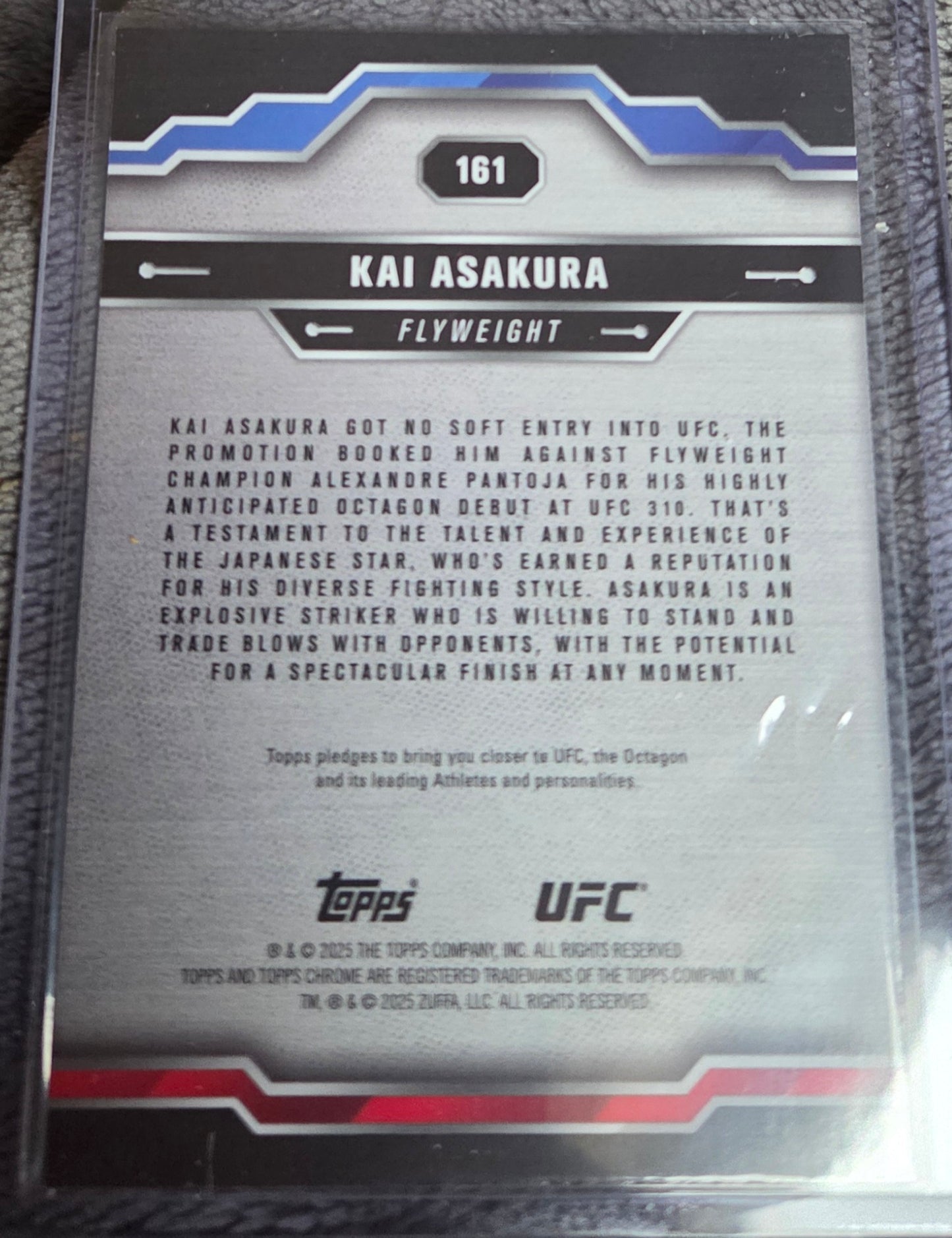 2025 Topps Chrome UFC - Kai Asakura #161 Sepia Refractor (RC)