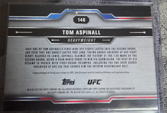 2025 Topps Chrome UFC - Tom Aspinall ReFractor #146 L52