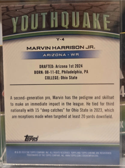 2024 Topps Chrome - Youthquake Marvin Harrison Jr. #Y-4 Refractor (RC)