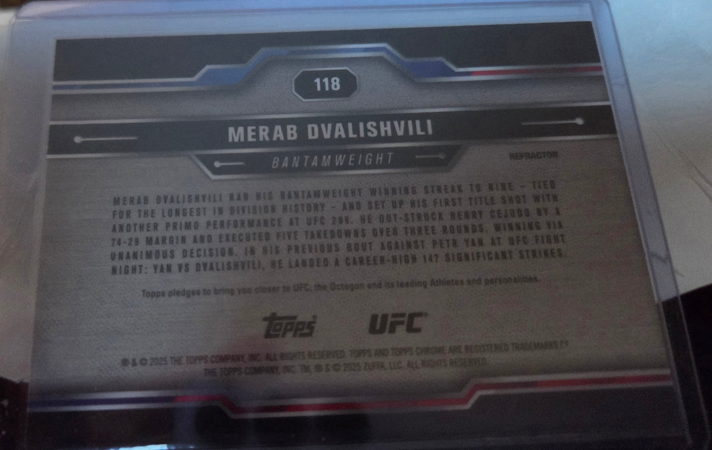 2025 Topps Chrome UFC - Merab Dvalishvili #118