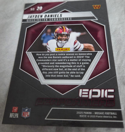 2025 Panini Mosaic #20 Jayden Daniels Epic Performers Mosaic