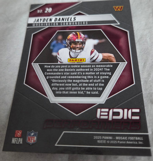 2025 Panini Mosaic #20 Jayden Daniels Epic Performers Mosaic