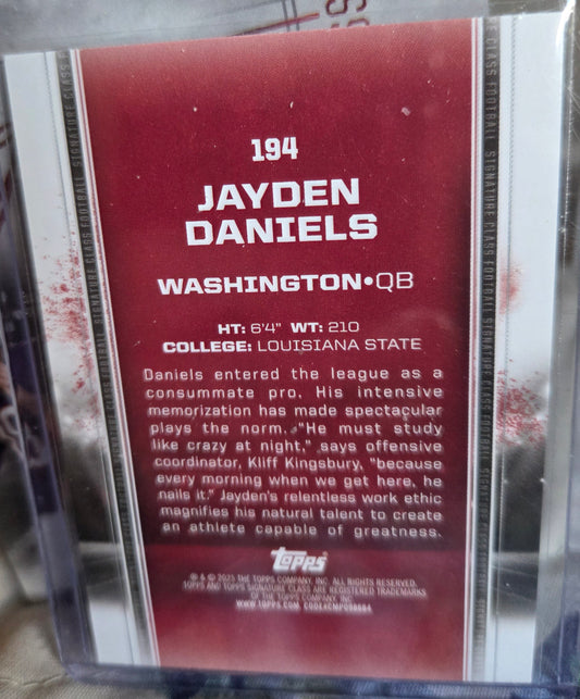 2025 Topps Signature Jayden Daniels (Rookie)